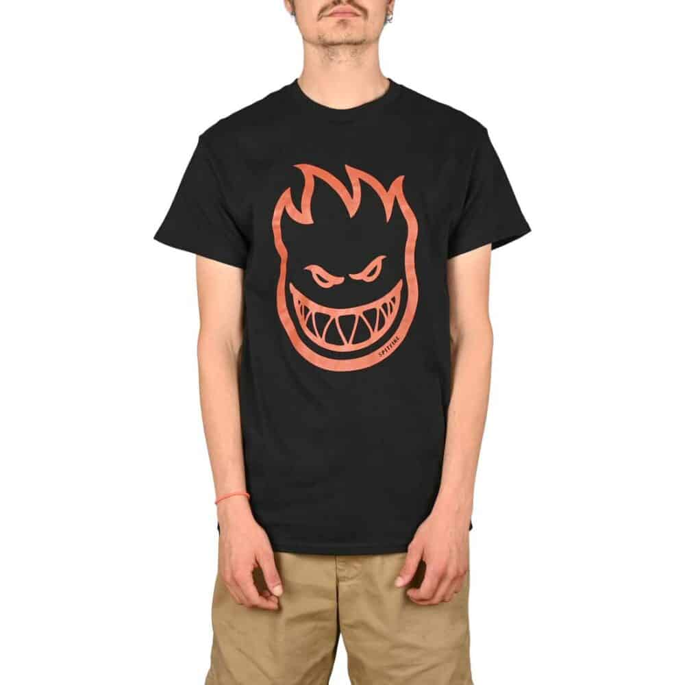 Spitfire Bighead S/S T-Shirt - Black/Burnt Orange