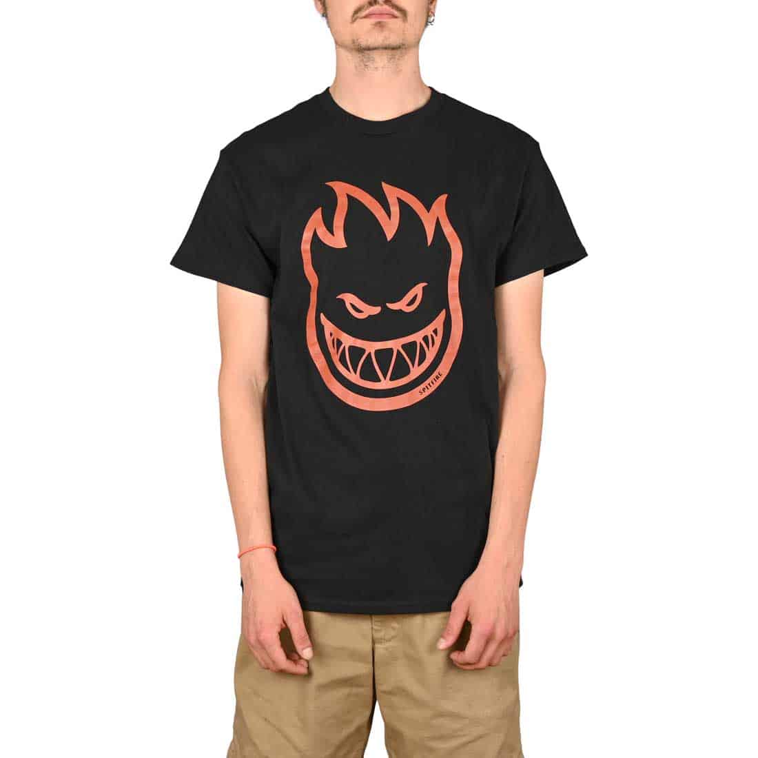 Spitfire Bighead S/S T-Shirt - Black/Burnt Orange - Supereight