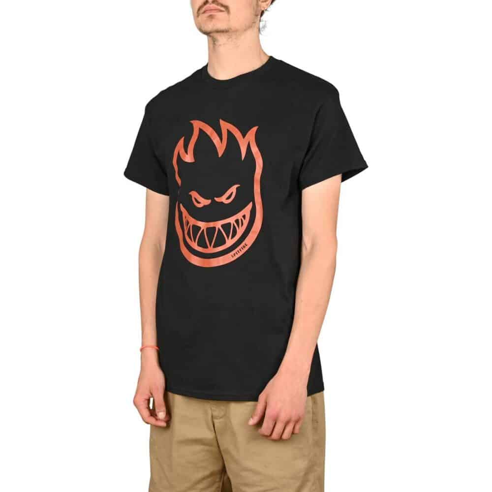 Spitfire Bighead S/S T-Shirt - Black/Burnt Orange