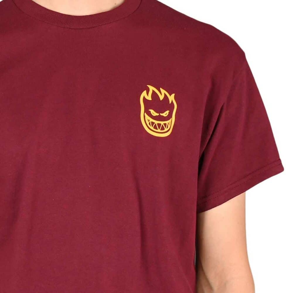 Spitfire Lil Bighead S/S T-Shirt - Maroon/Gold