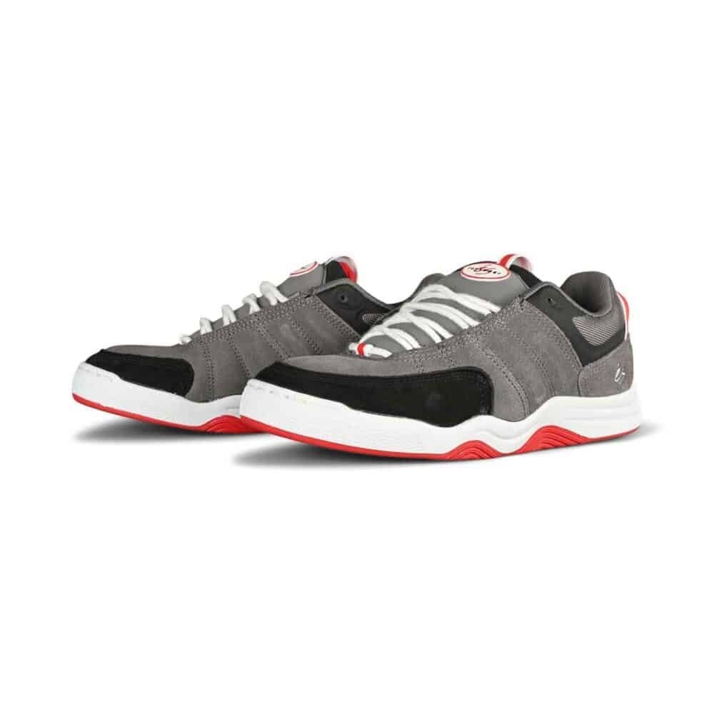 eS TJ Rogers Evant Skate Shoes - Grey/Black/Red