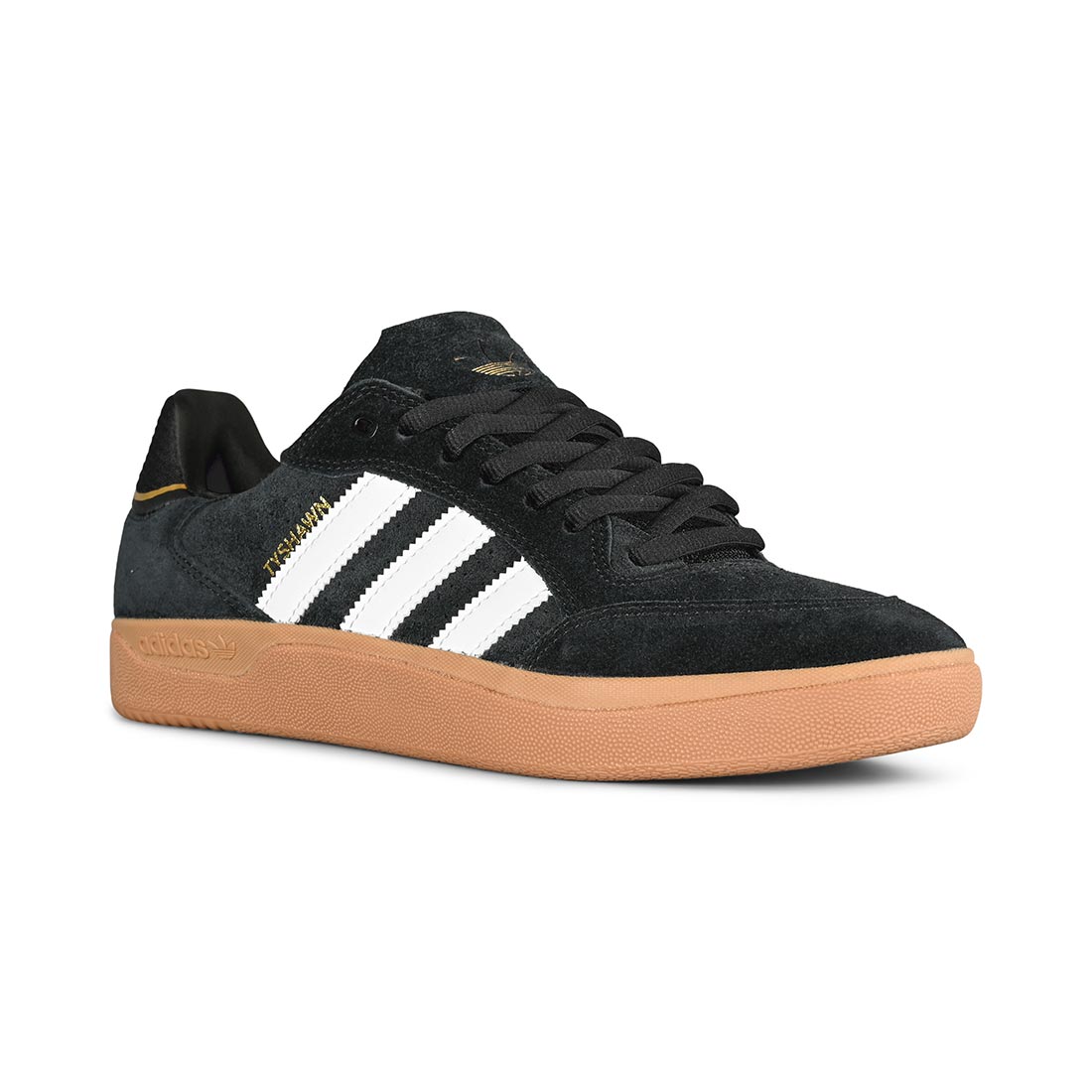 Adidas Tyshawn Low Skate Shoes - Core Black/White/Gum