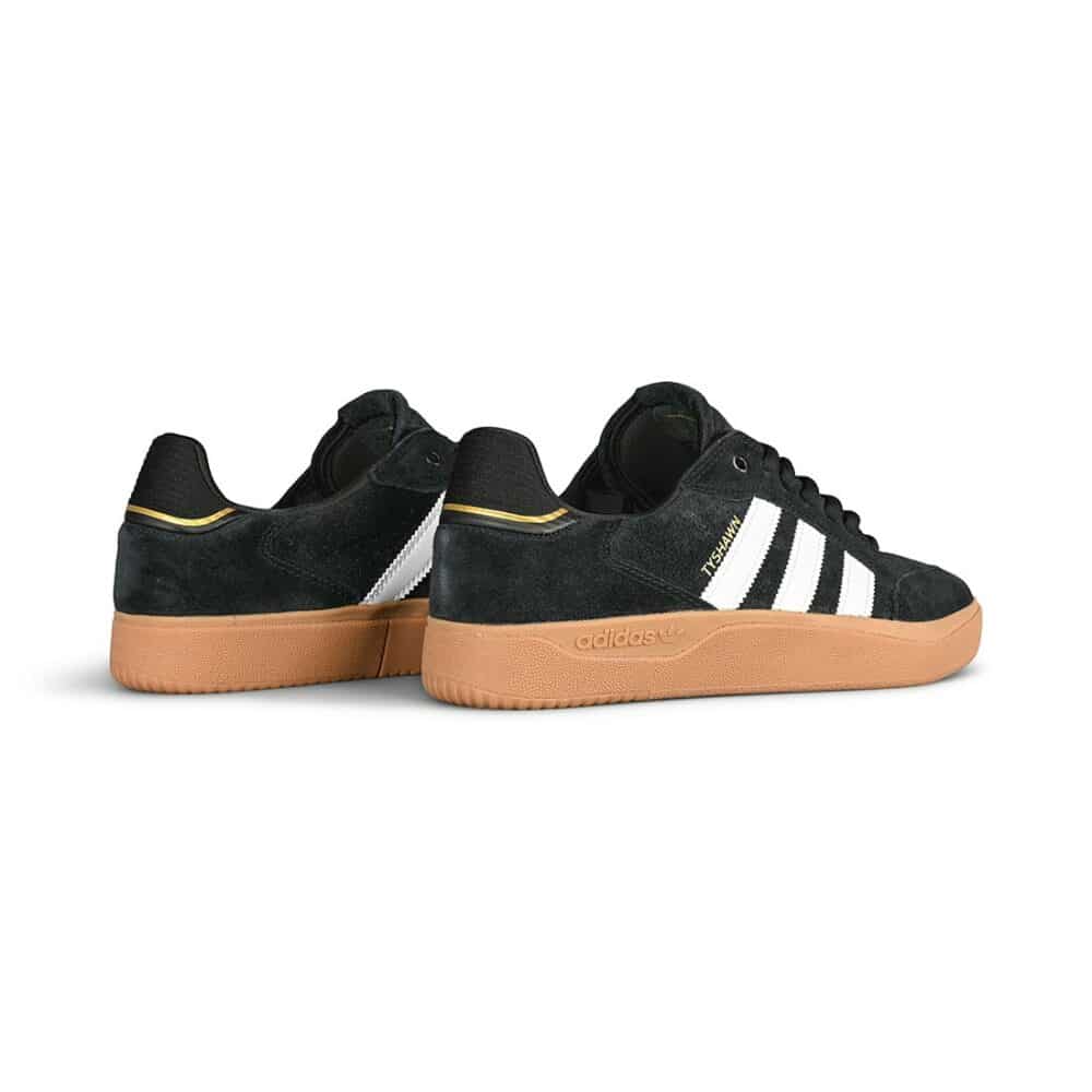 Adidas Tyshawn Low Skate Shoes - Core Black/White/Gum