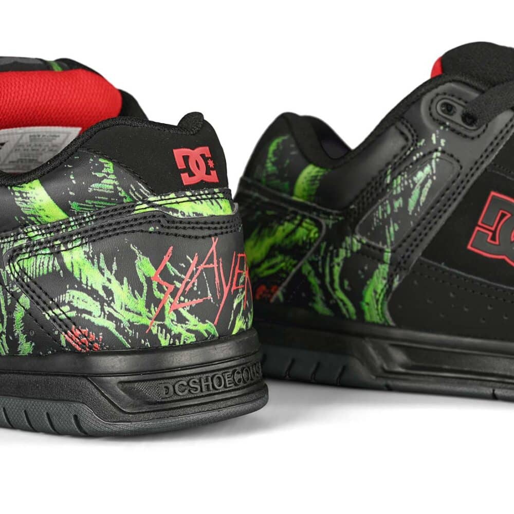 DC x Slayer Stag Skate Shoes - Black/Green/Black