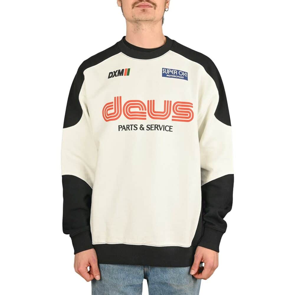 Deus Ex Machina Touring Crew Sweater - Vintage White