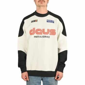 Deus Ex Machina Touring Crew Sweater - Vintage White