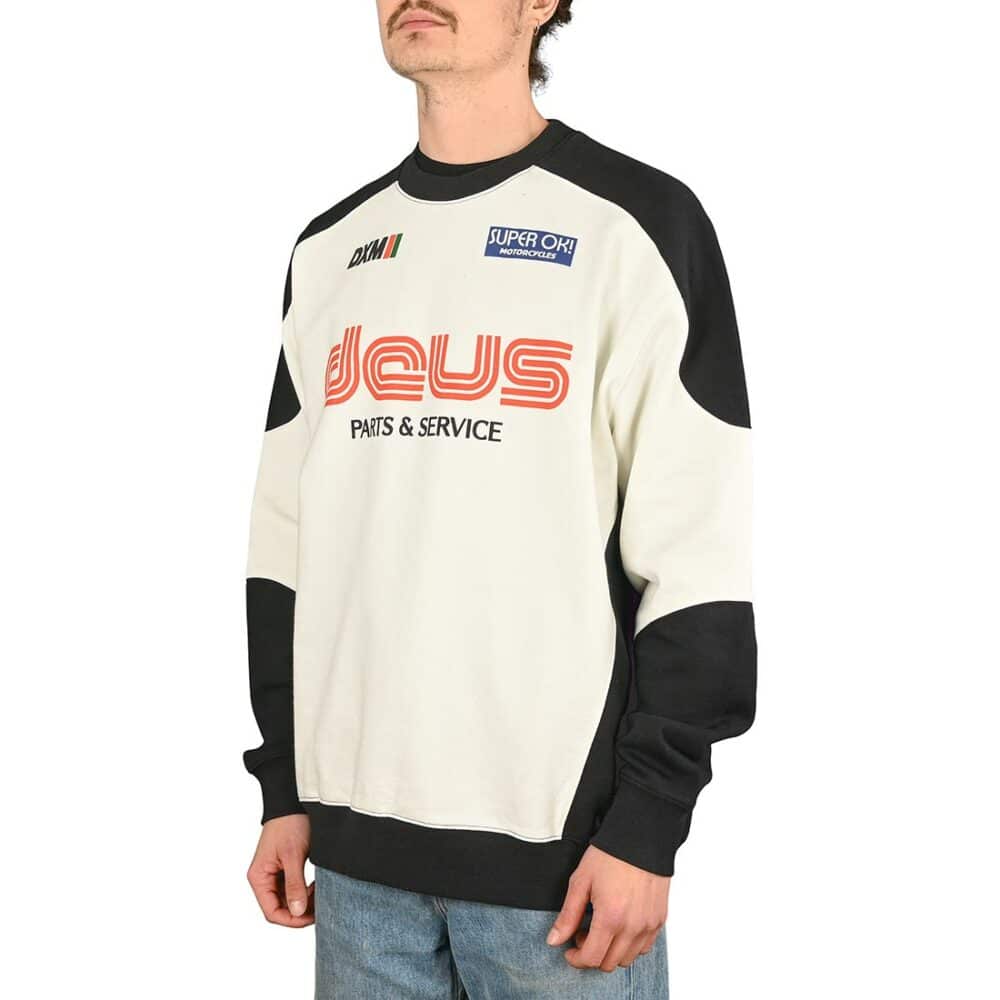 Deus Ex Machina Touring Crew Sweater - Vintage White