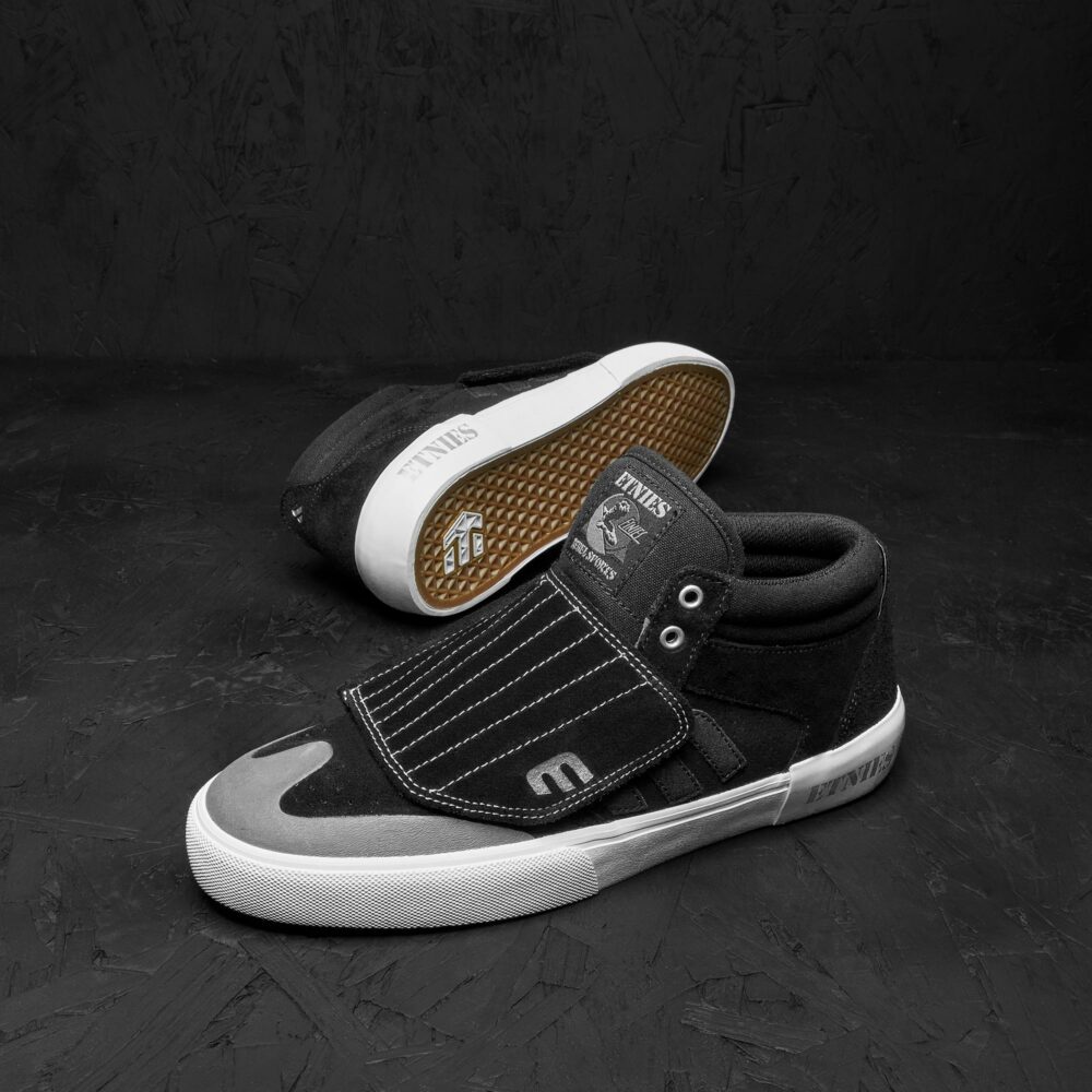Etnies Andy Anderson Windrow Vulc Mid Skate Shoes - Black/White/Silver