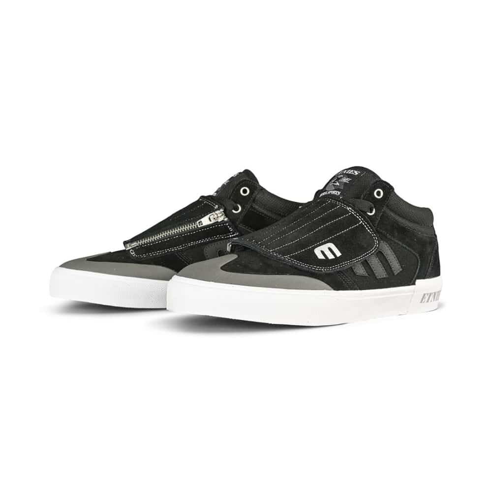 Etnies Andy Anderson Windrow Vulc Mid Skate Shoes - Black/White/Silver