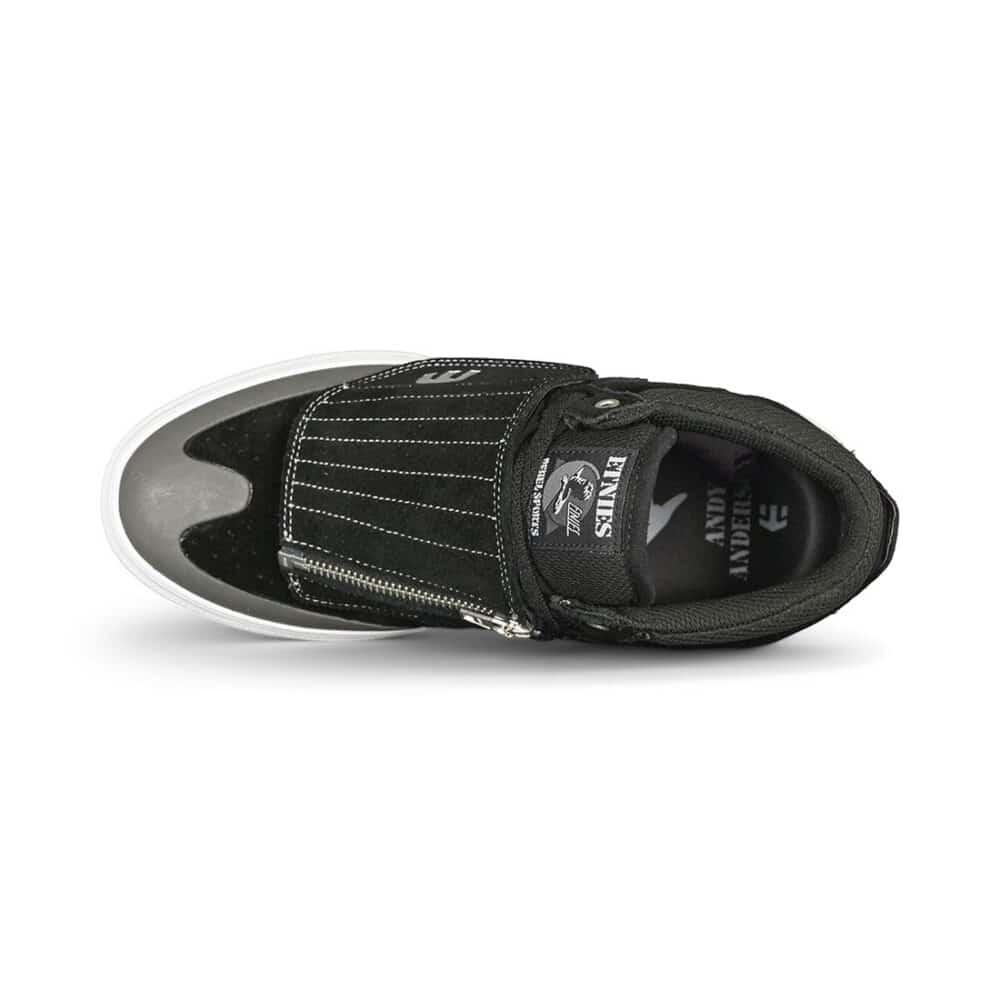Etnies Andy Anderson Windrow Vulc Mid Skate Shoes - Black/White/Silver