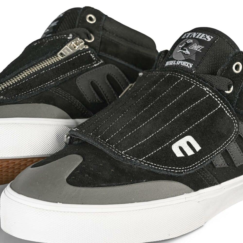 Etnies Andy Anderson Windrow Vulc Mid Skate Shoes - Black/White/Silver