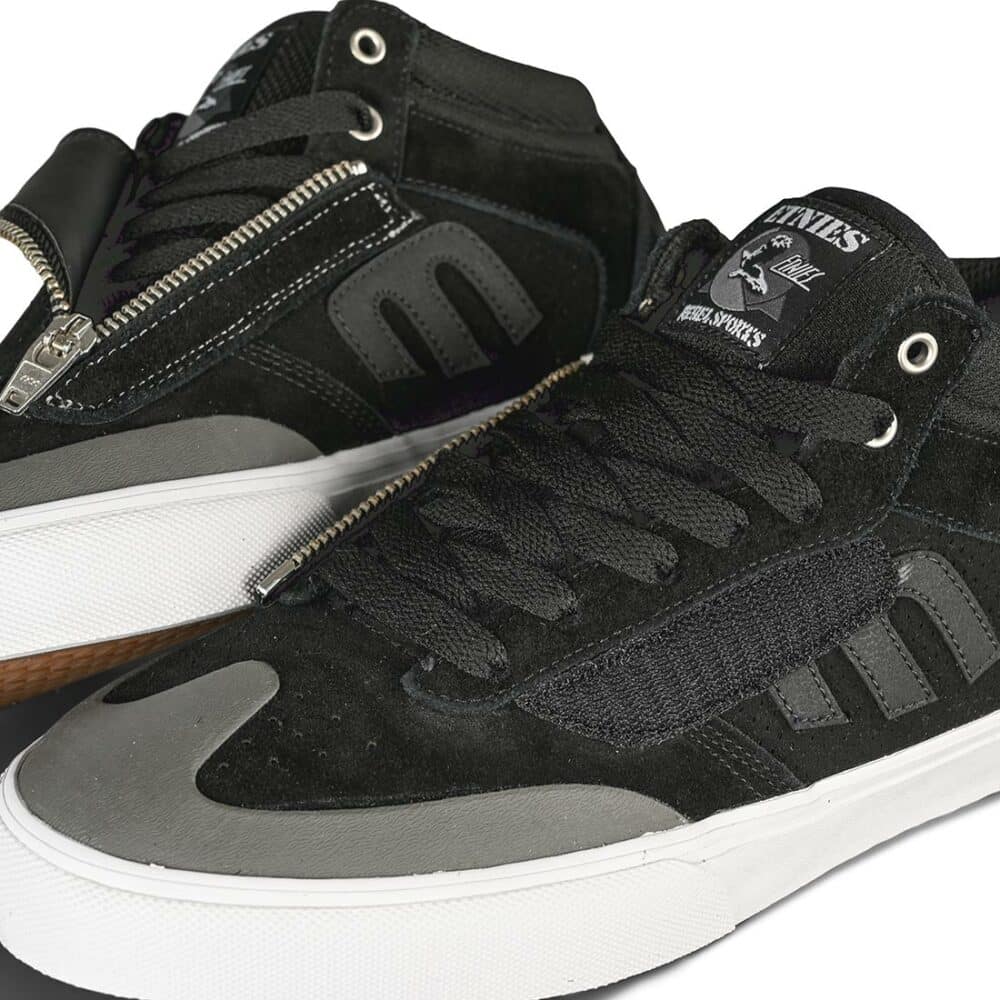 Etnies Andy Anderson Windrow Vulc Mid Skate Shoes - Black/White/Silver
