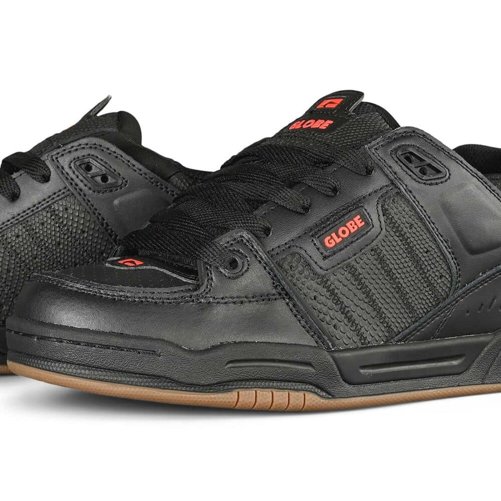 Globe Fusion Skate Shoes - Black/Red