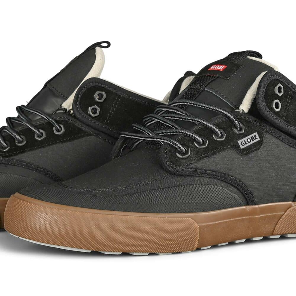 Globe Motley Mid Winterised Skate Shoes - Black/Charcoal/Summit