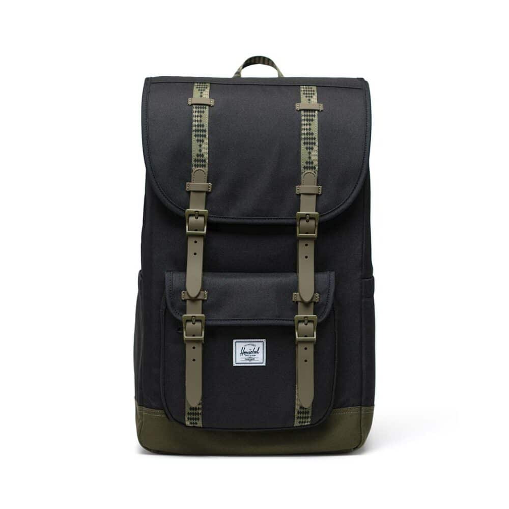 Herschel Little America 30L Backpack - Black/Ivy Green