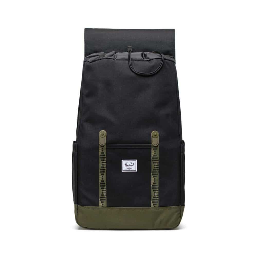 Herschel Retreat 23L Backpack - Black/Ivy Green