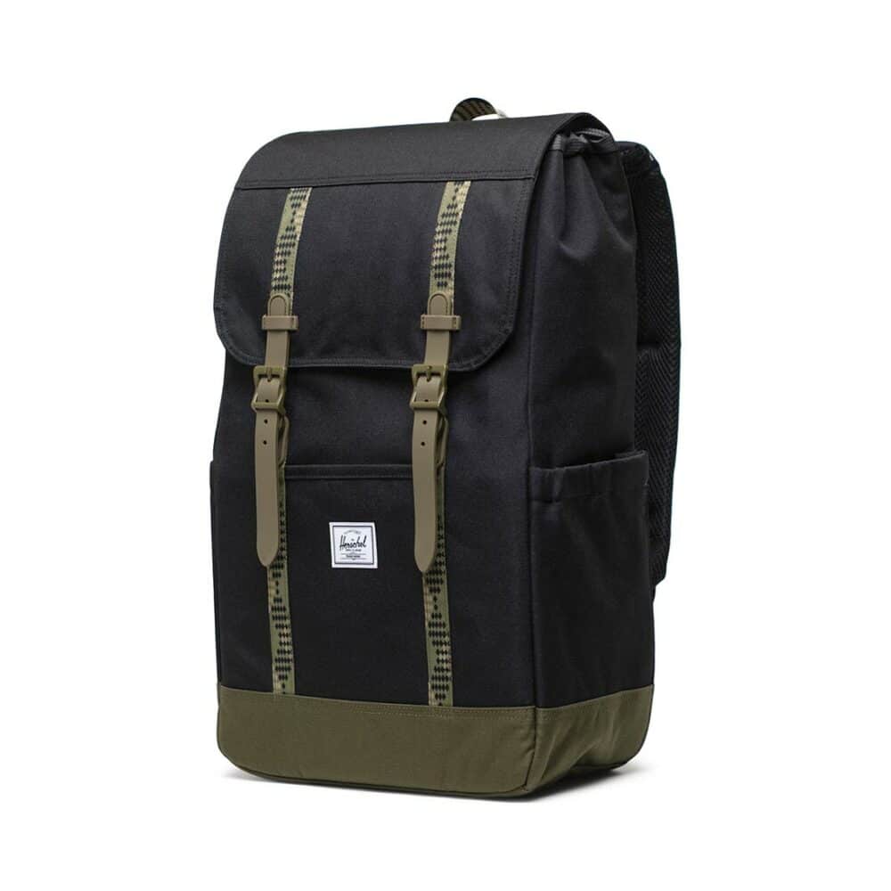 Herschel Retreat 23L Backpack - Black/Ivy Green