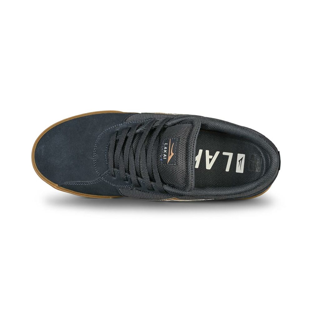 Lakai Cardiff Skate Shoes - Navy/Gum