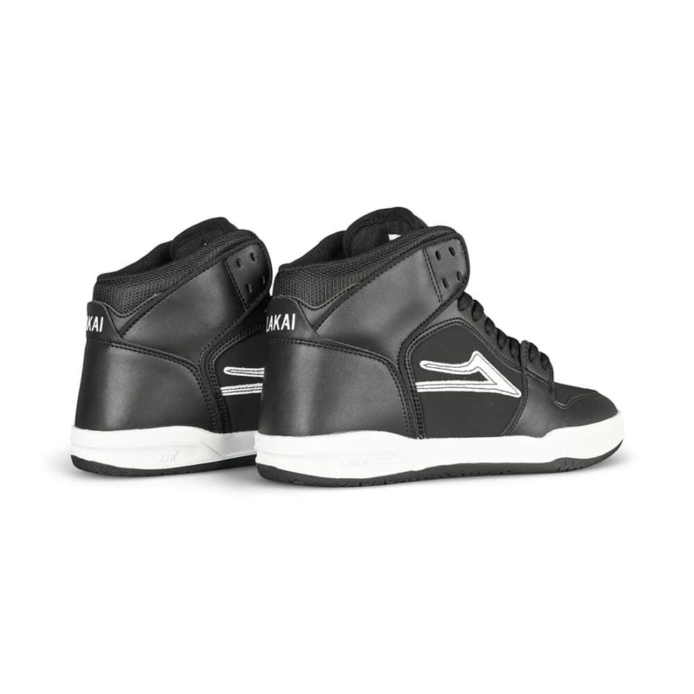 Lakai Telford High Top Skate Shoes - Black Leather