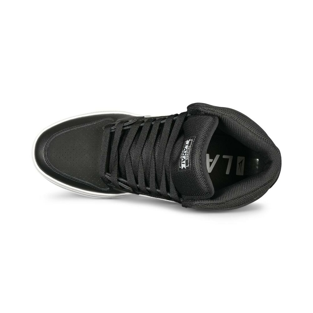 Lakai Telford High Top Skate Shoes - Black Leather