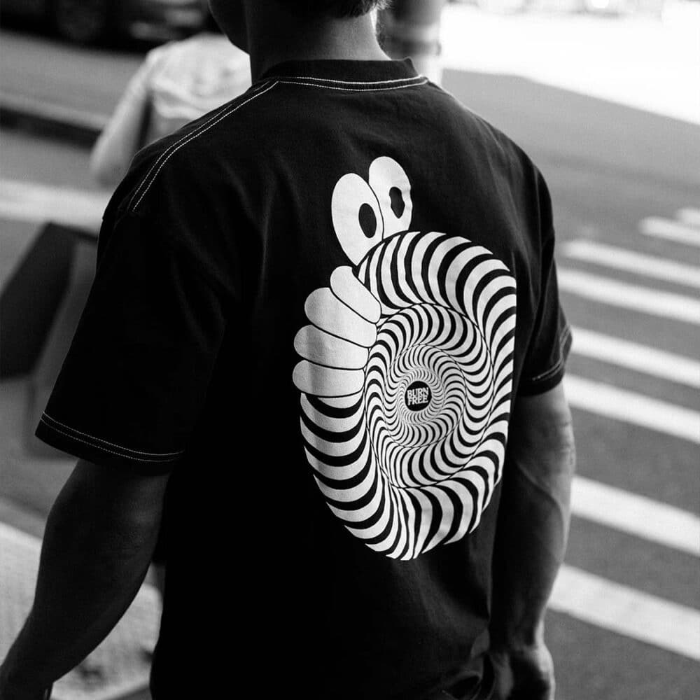 Last Resort x Spitfire Swirl S/S T-Shirt - Black