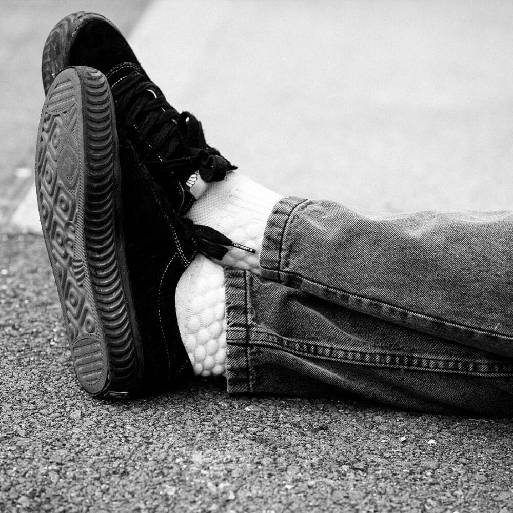 Last Resort x Spitfire VM001 Suede Lo Skate Shoes - Black/Black