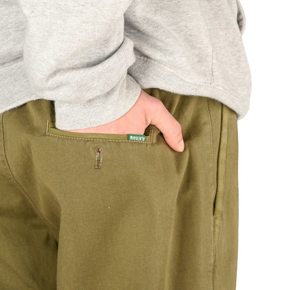 Magenta Loose Classics Pants - Khaki