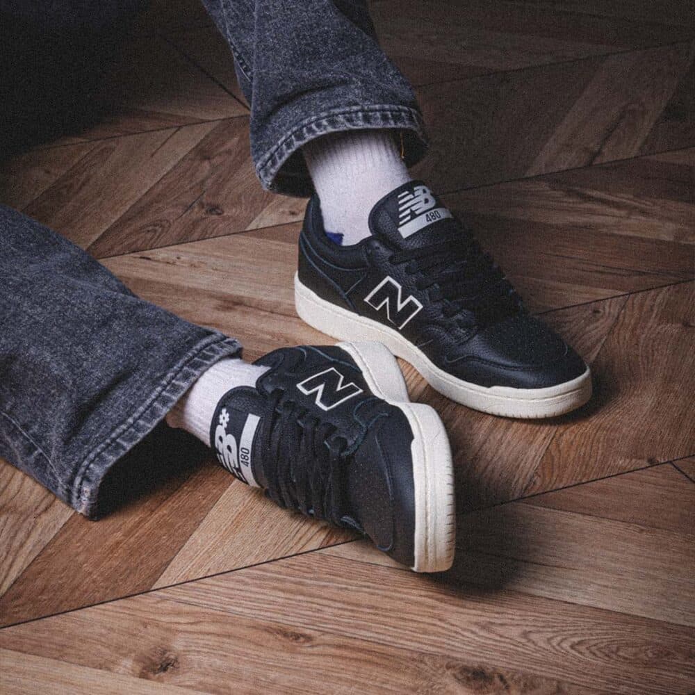 New Balance Numeric 480 Skate Shoes - Black/Sea Salt