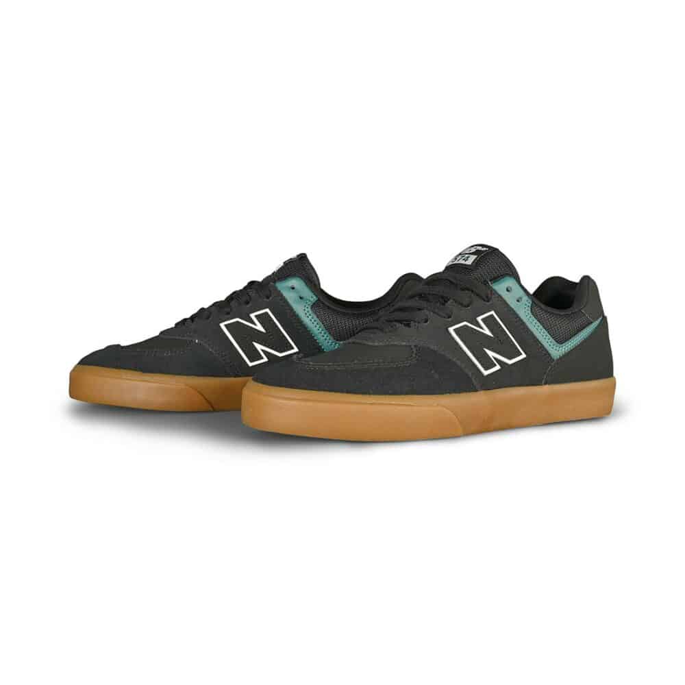 New Balance Numeric 574 Vulc Skate Shoes - Black/Vintage Teal