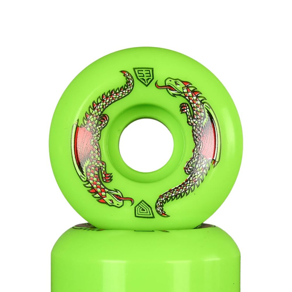 Powell Peralta Dragon Formula 93a 53mm Skateboard Wheels - Green