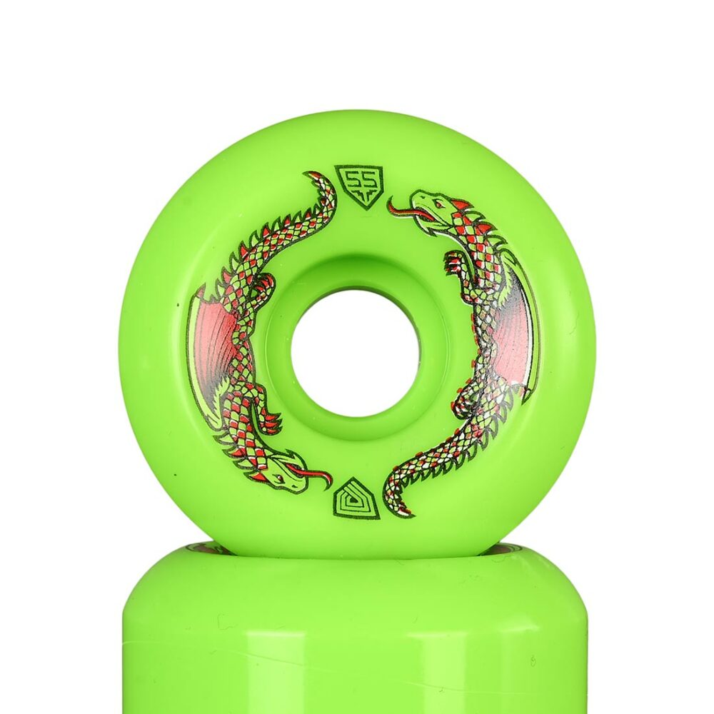 Powell Peralta Dragon Formula 93a 55mm Skateboard Wheels - Green