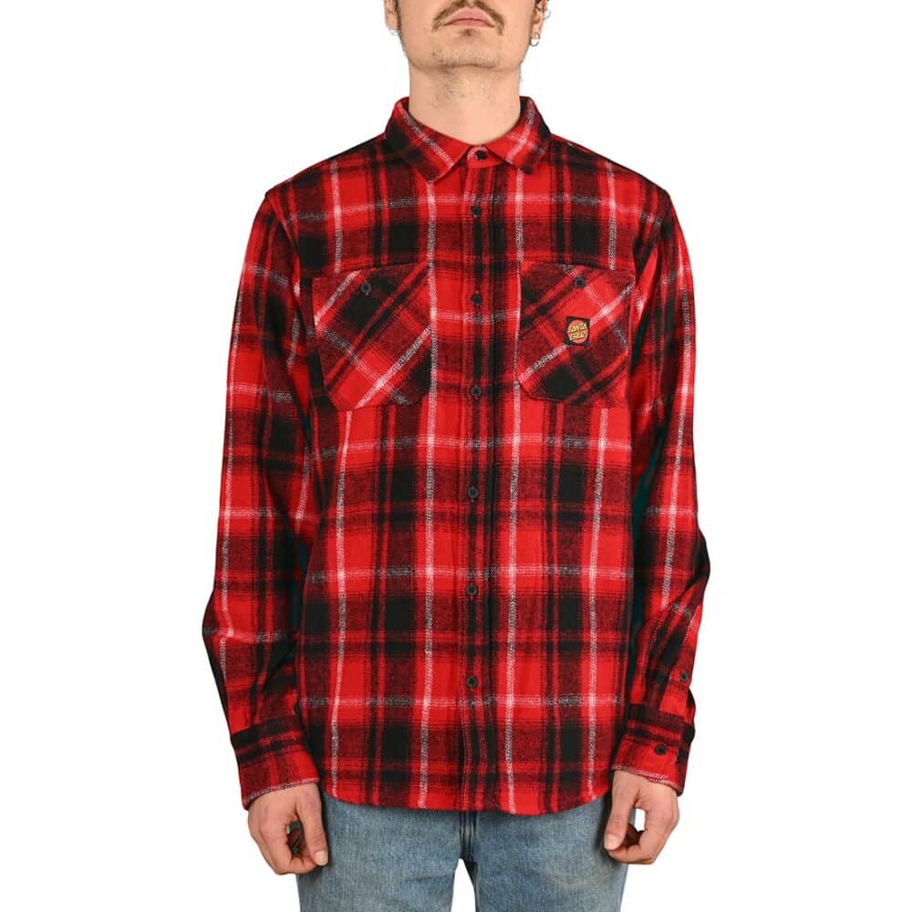 Santa Cruz Apex L/S Shirt - Red Check