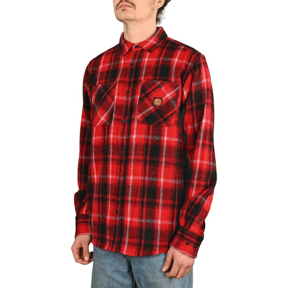 Santa Cruz Apex L/S Shirt - Red Check