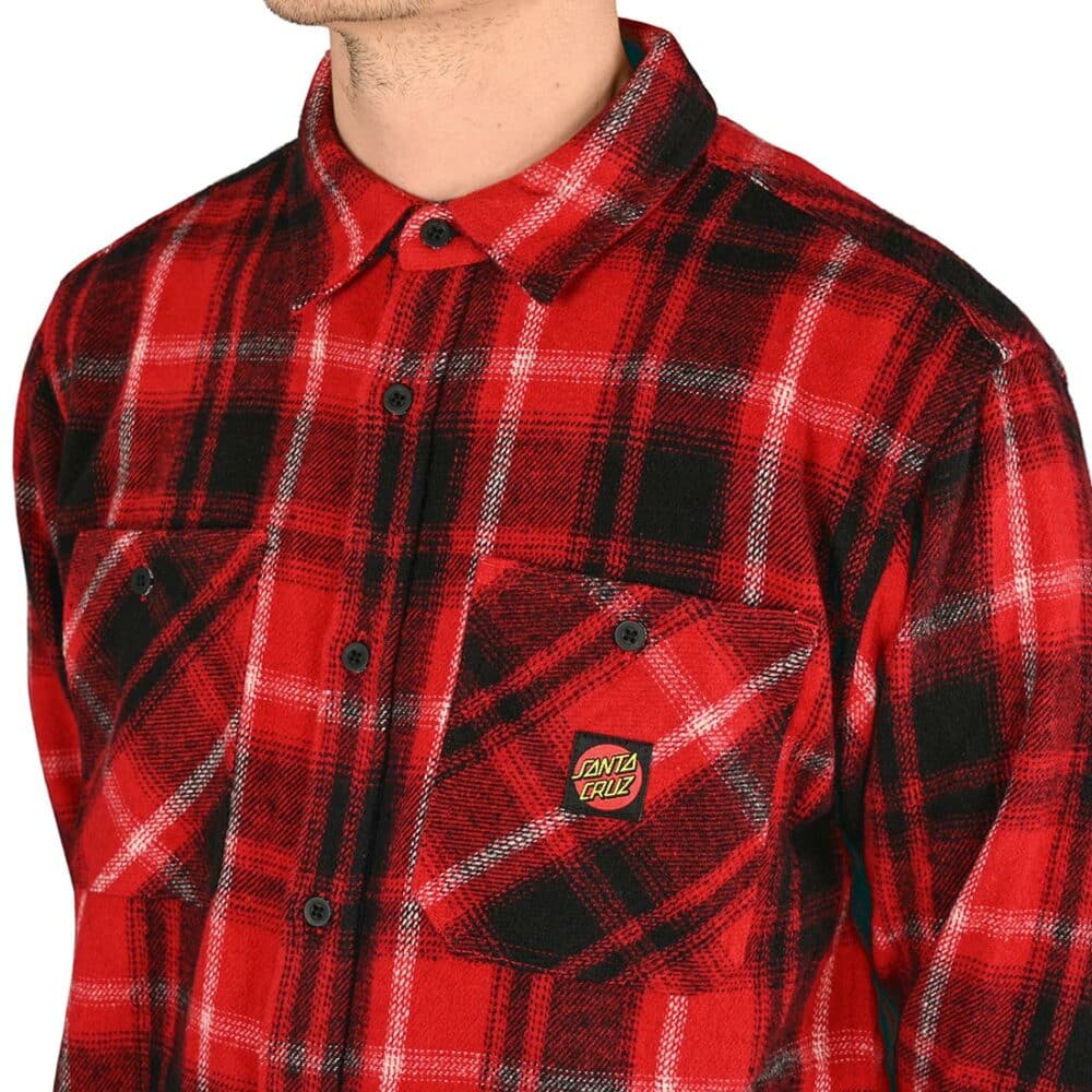 Santa Cruz Apex L/S Shirt - Red Check