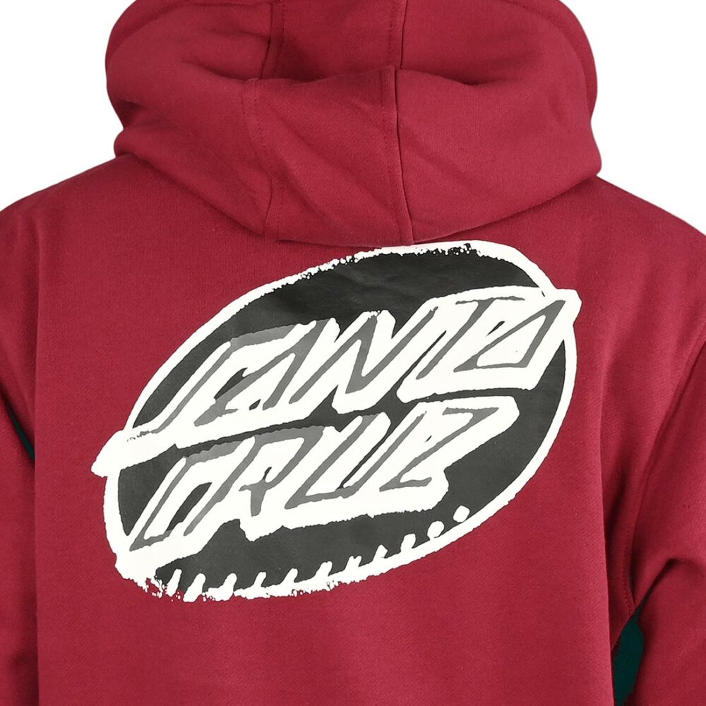 Santa Cruz Creep Dot Pullover Hoodie - Maroon