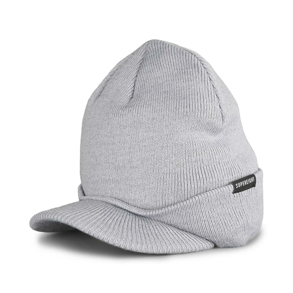 Supereight Supply Co Visor Beanie Hat - Grey