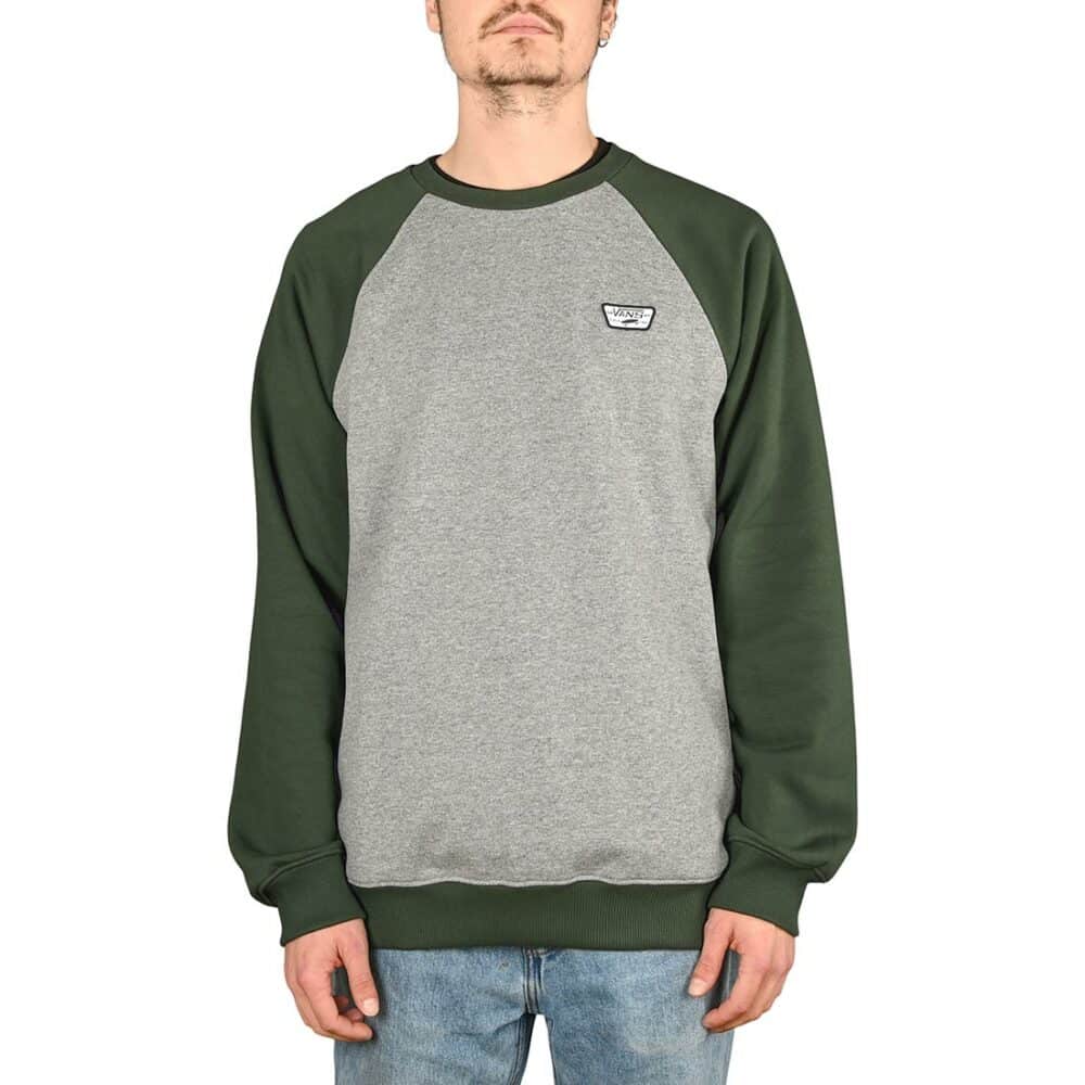 Vans Rutland III Pullover Crew Sweater - Cement Heather/Deep Forest