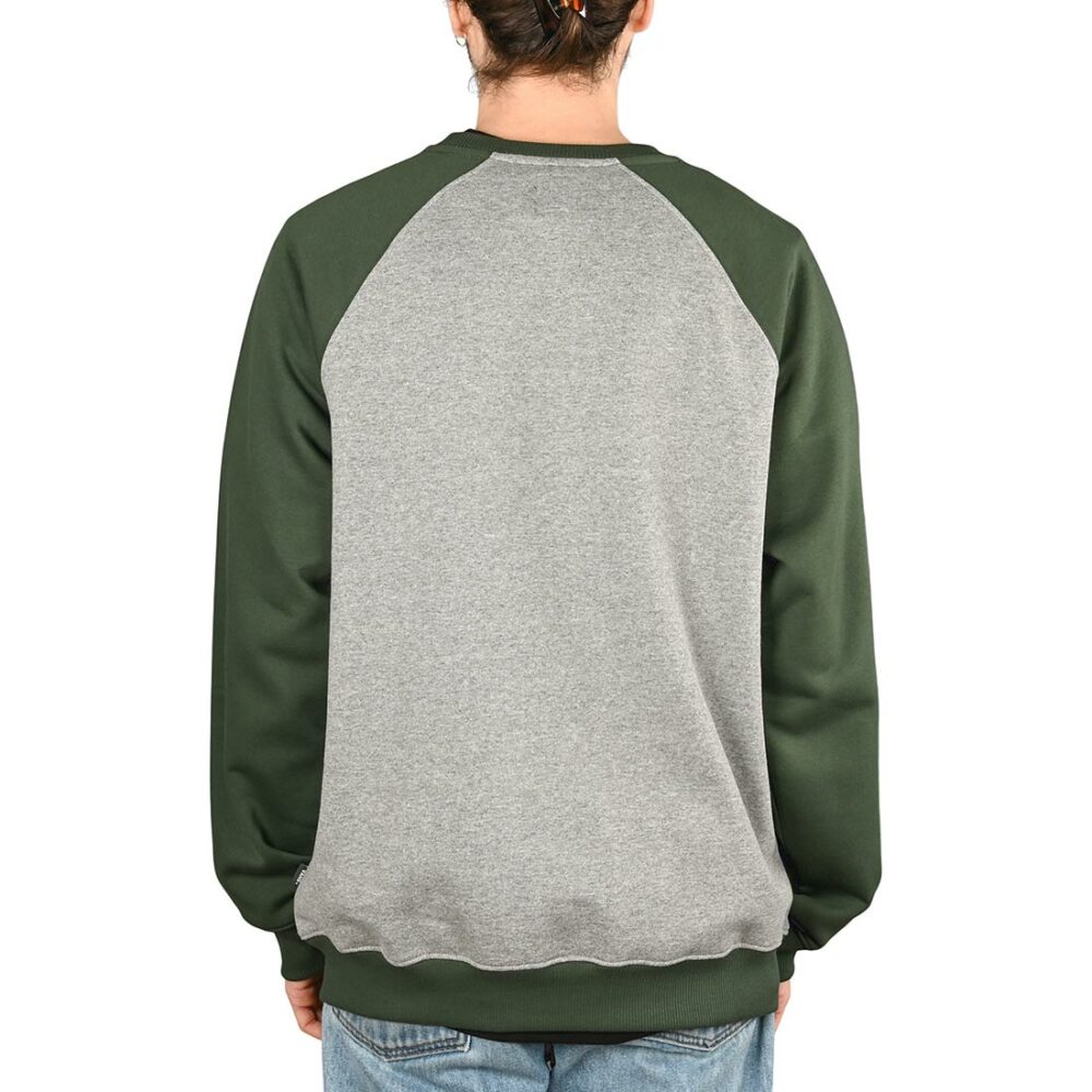 Vans Rutland III Pullover Crew Sweater - Cement Heather/Deep Forest