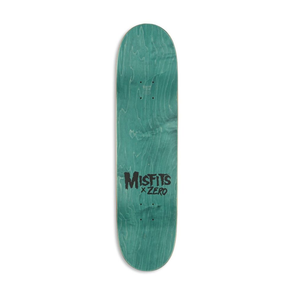 Zero x Misfits Fiend Skull Skateboard Deck - Black/White