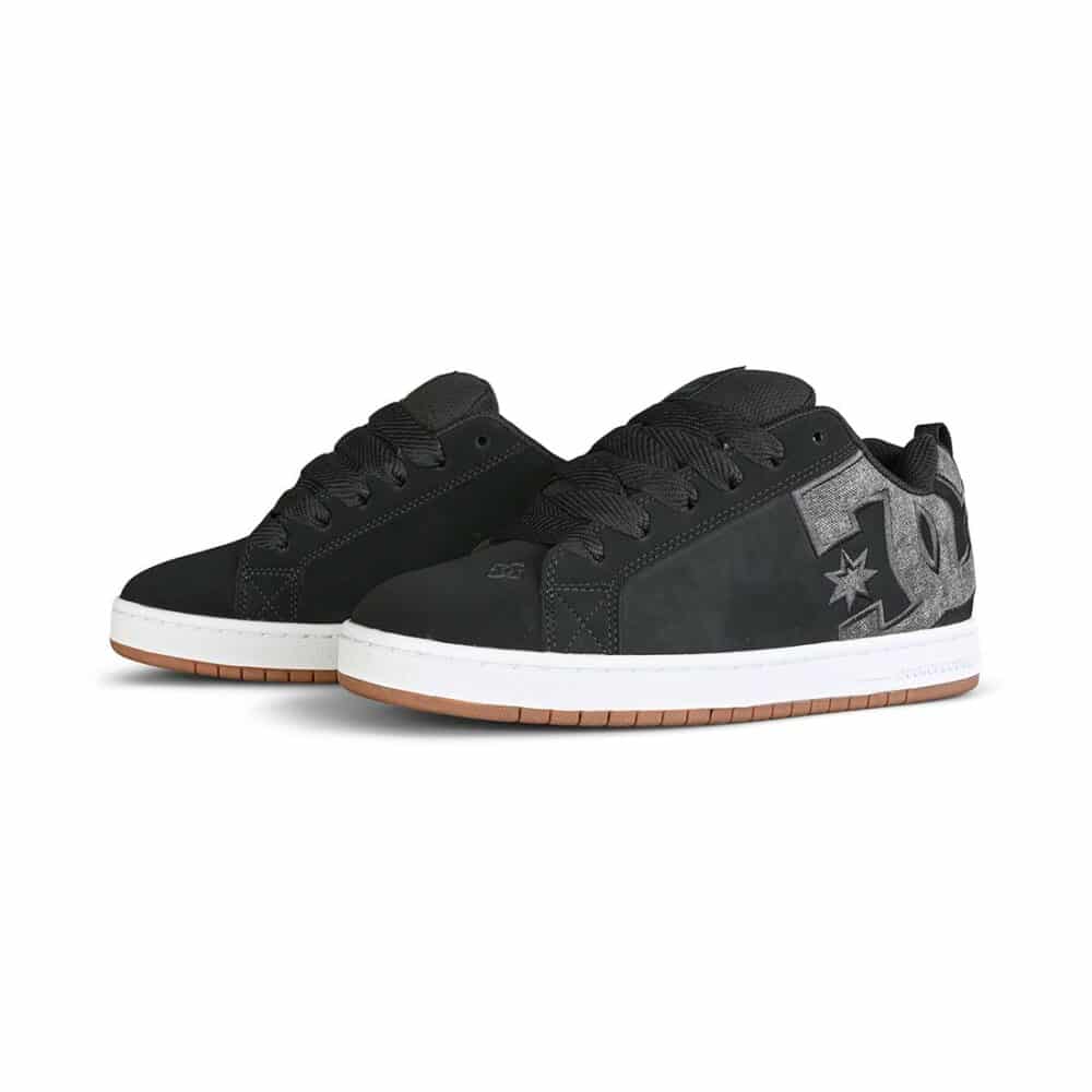 DC Court Graffik Skate Shoes - Black/Wash