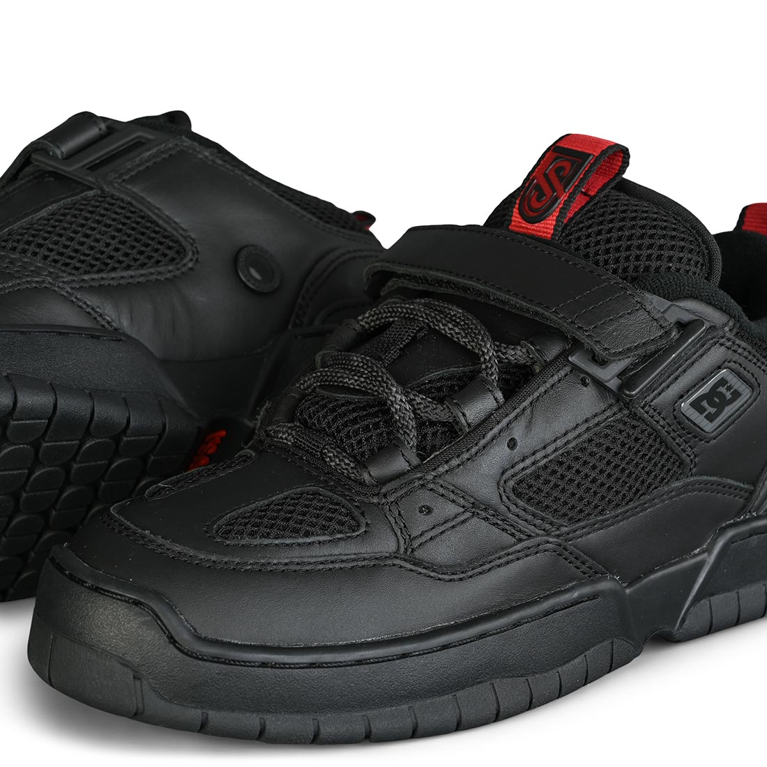 DC JS 1 Skate Shoes Black Red Supereight