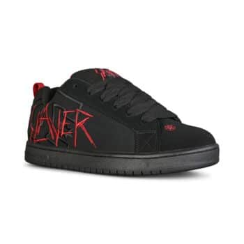 DC x Slayer Court Graffik Skate Shoes - Black/Black/Red