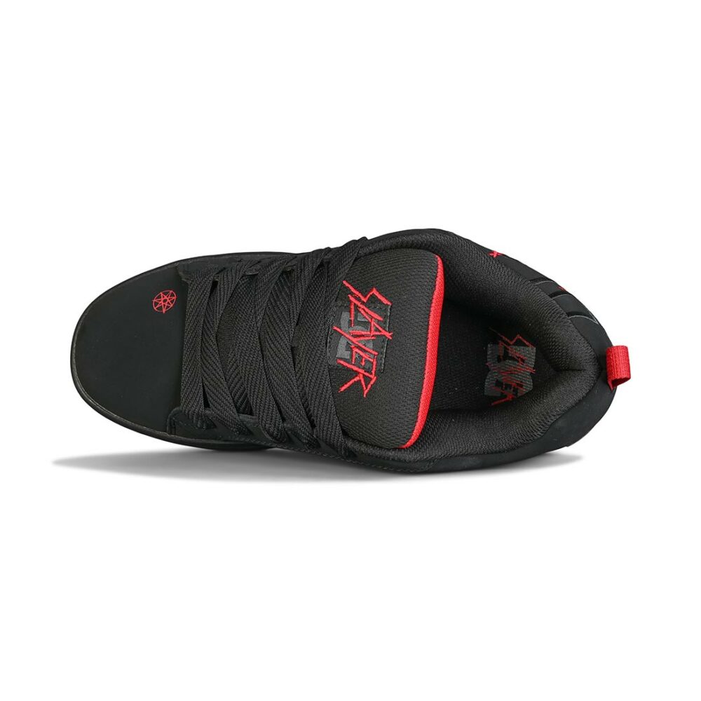 DC x Slayer Court Graffik Skate Shoes - Black/Black/Red