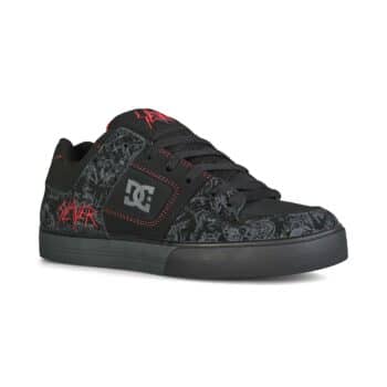 DC x Slayer Pure Skate Shoes - Black/Grey/Red