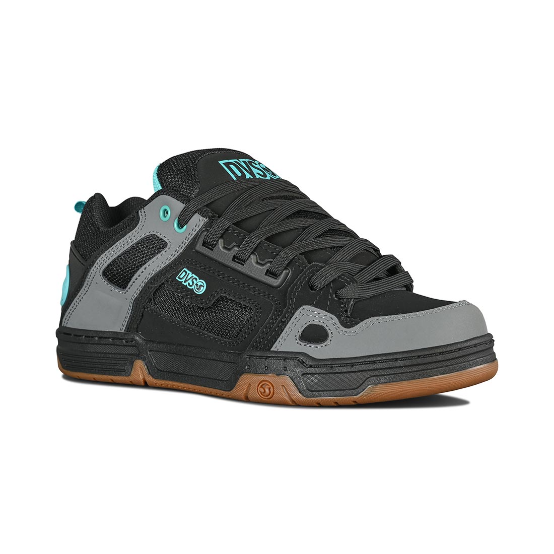 DVS Comanche Skate Shoes Black Turquoise Gum