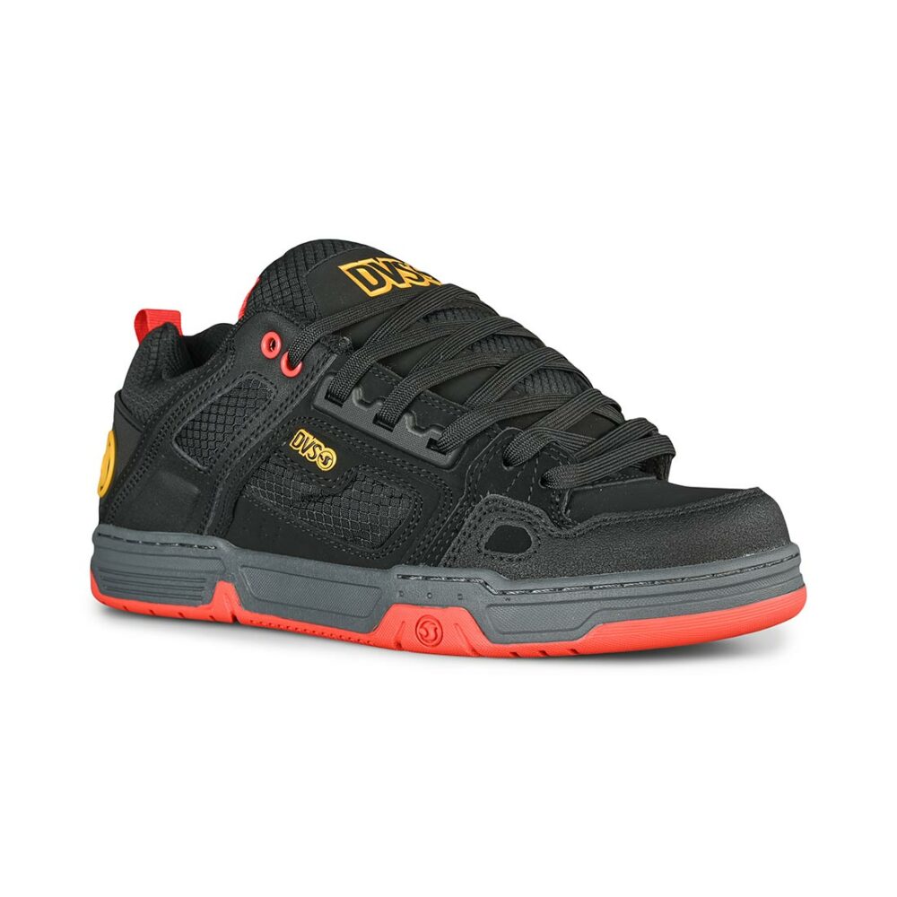 DVS Comanche Skate Shoes - Black/Yellow/Fiery Red