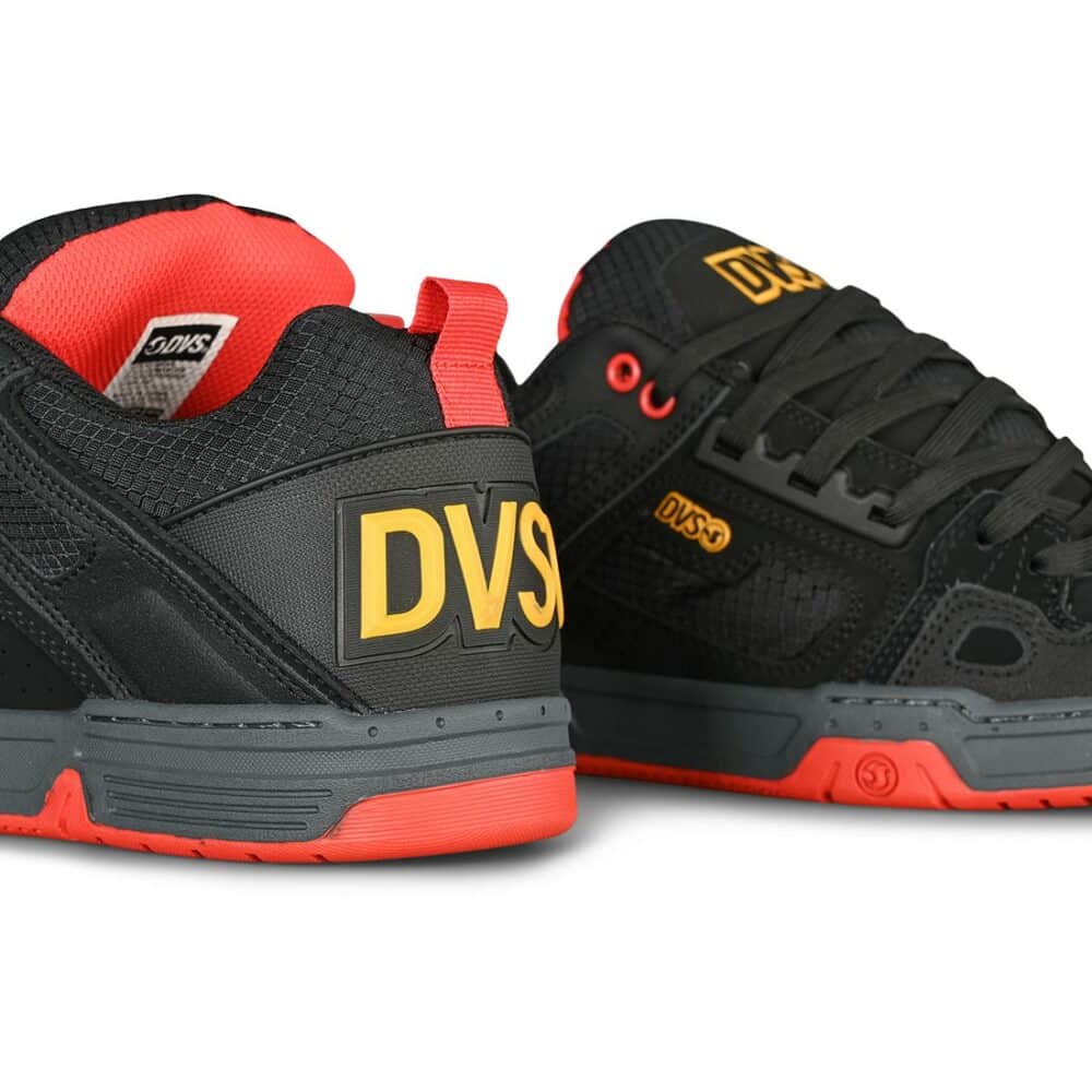 DVS Comanche Skate Shoes - Black/Yellow/Fiery Red