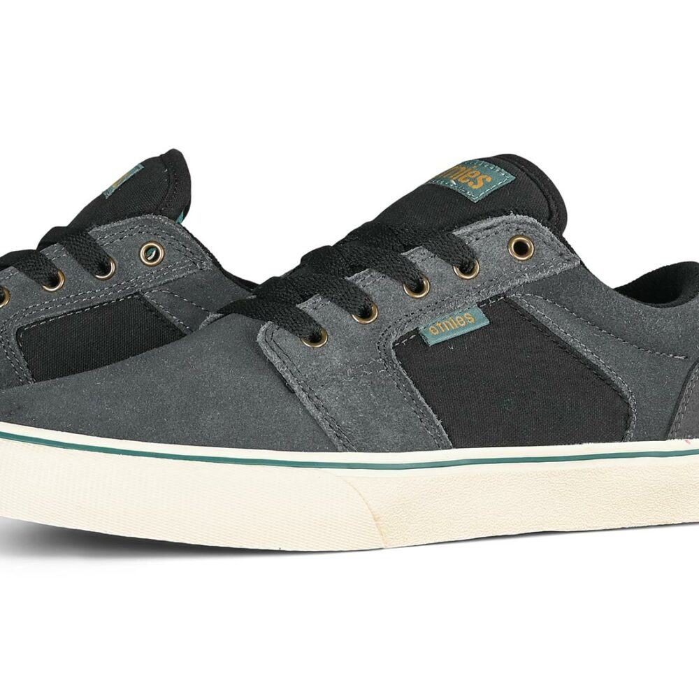 Etnies Barge LS Skate Shoes - Dark Grey/Black/Gold