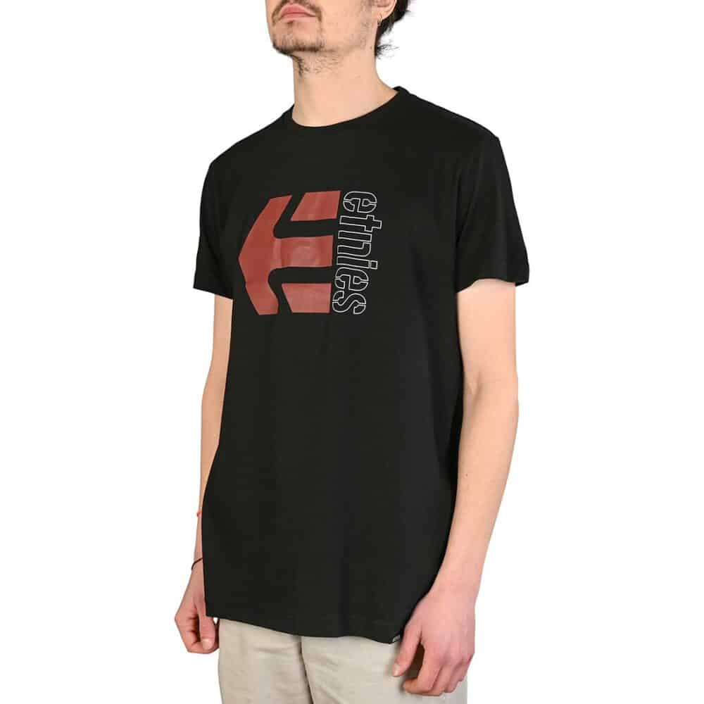 Etnies Corp Combo S/S T-Shirt - Black/Brown