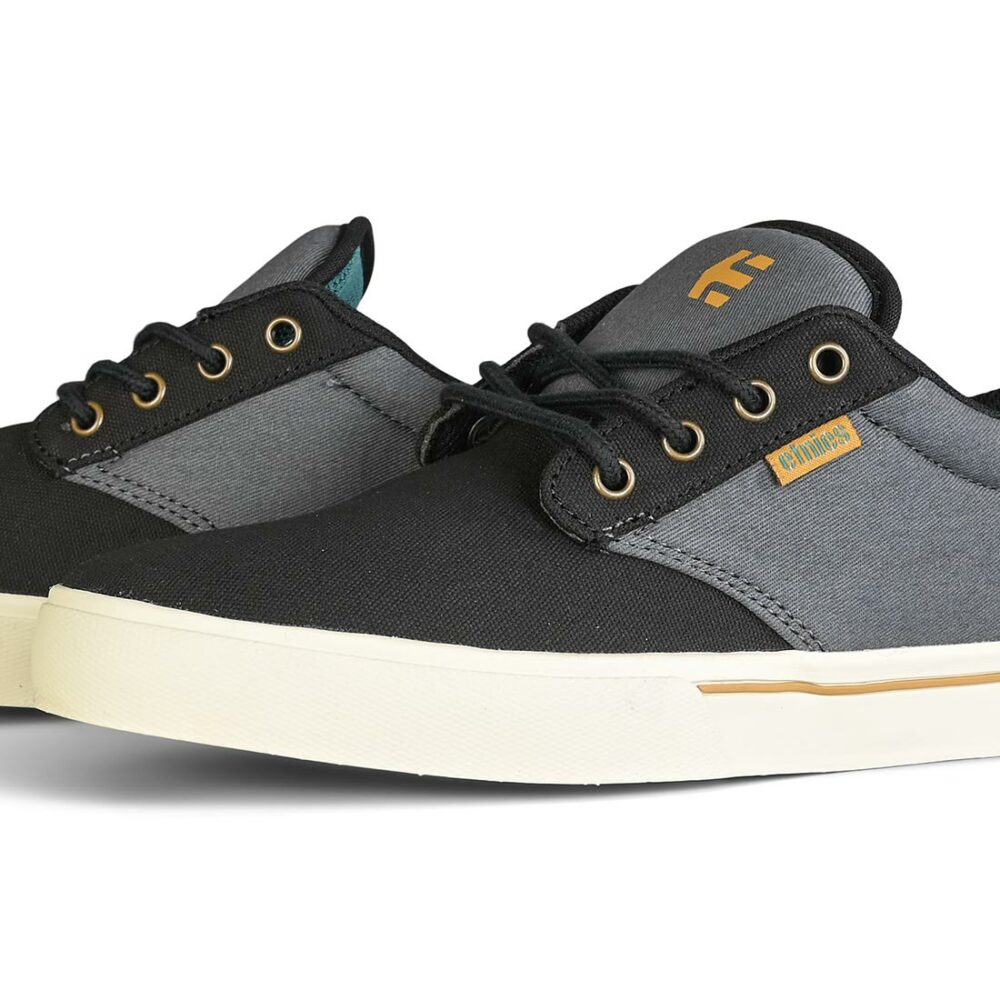 Etnies Jameson 2 Eco Skate Shoes - Black/Dark Grey/Gold